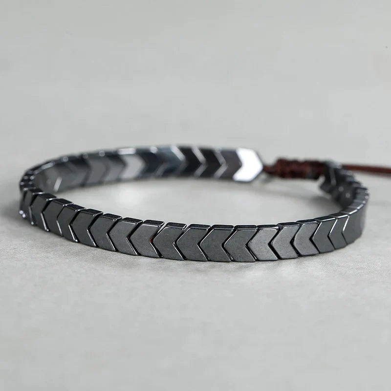 Hematite Arrow Bracelet for Men