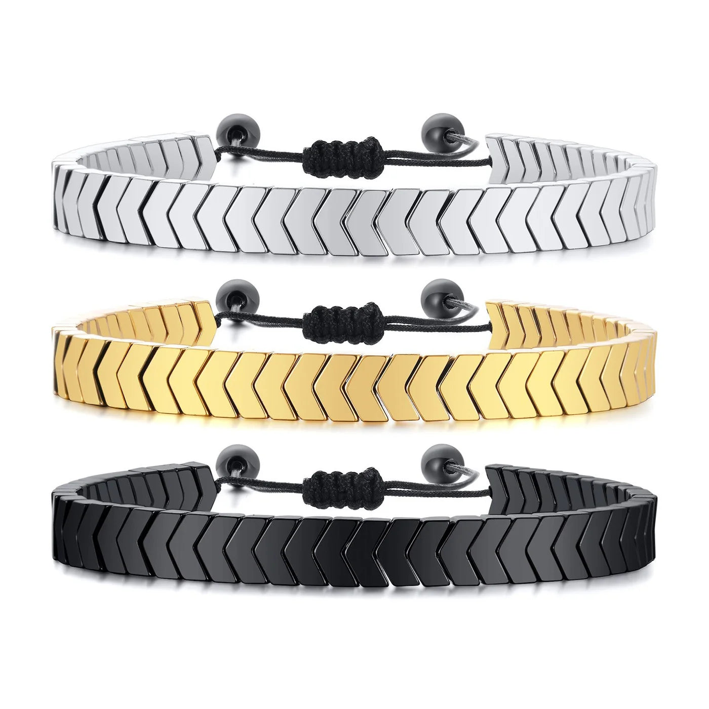 Hematite Arrow Bracelet for Men